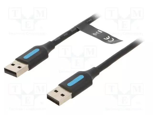 KAAPELI - USB 2.0 - USB A PISTOKE,MOLEMMIN PUOLIN - NIKKELÖITY - USB kaapelit ja adapterit - COJBC - 1
