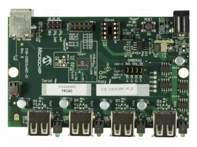 KEHITYSALUSTA - MICROCHIP - USB KYTKIN - KOMPONENTIT: USB2534 - Microchip kehityspaketit - EVB-USB2534BC - 1
