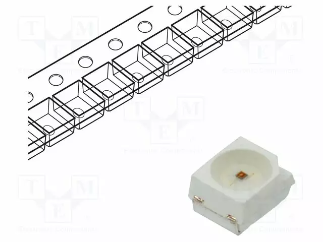 LED - PUNAINEN - SMD - PLCC2 - 750÷850(TYP)-1050MCD - 1,7/2/2,3VDC - Pintaliitos LED - SMTL2-URC - 1