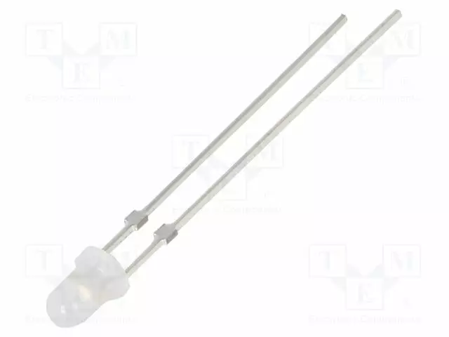 LED - VIHREÄ - 3MM - 1560÷2180MCD - 40° - ETUOSA: KUPERA - 2,9÷3,4VDC - Pyöreät LEDit - OSG5DA3142C - 1