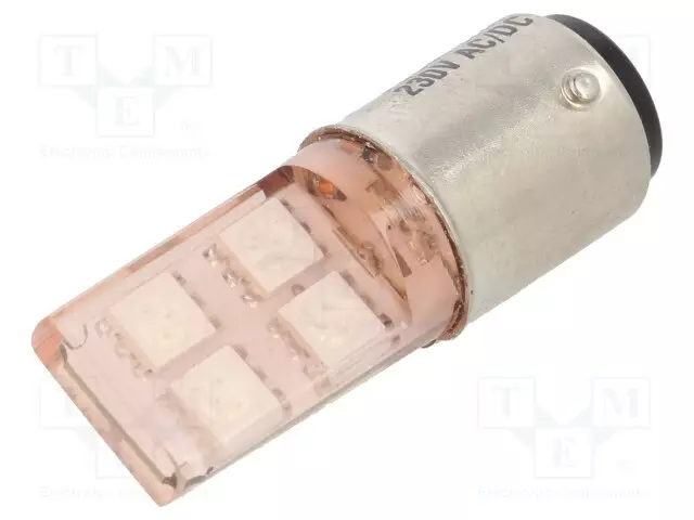 LED LAMPPU - ORANSSI - BA15D - 230VAC - Merkkivalot ja pienoislamput - LO-S-BA15D-230AC - 1