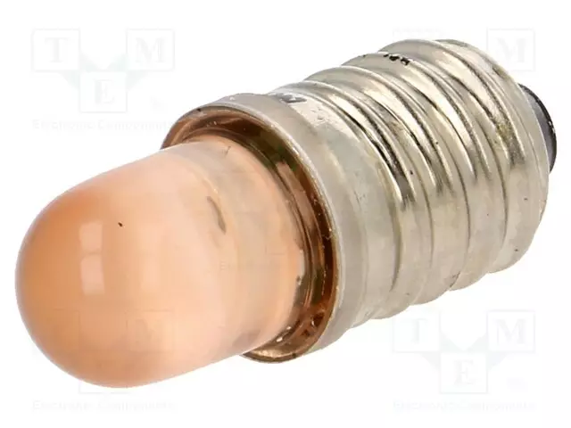 LED LAMPPU - ORANSSI - E10 - 24VDC - 24VAC - KIRK.AC: 600÷800MCD - Merkkivalot ja pienoislamput - LO-E10-24ACDC - 1