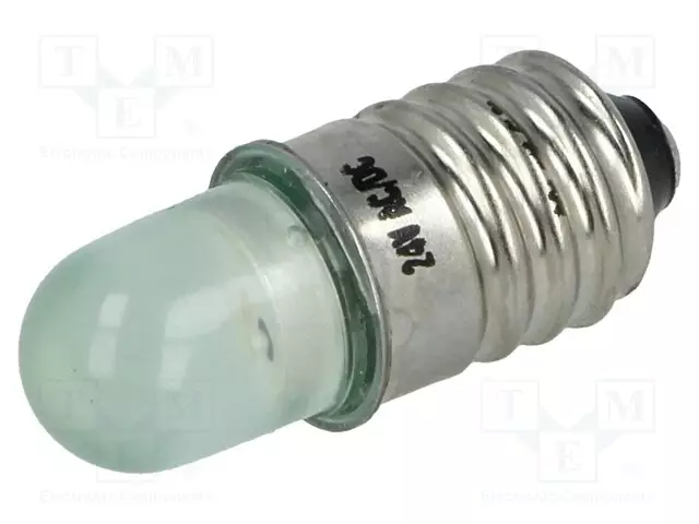 LED LAMPPU - VIHREÄ - E10 - 24VDC - 24VAC - KIRK.AC: 800÷1000MCD - Merkkivalot ja pienoislamput - LG-E10-24ACDC - 1