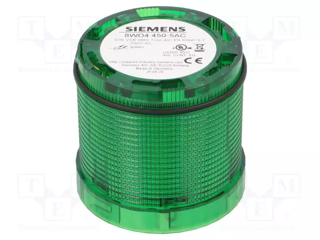 AUTOMATION MODULE: LIGHT SIGNALLER - VIHREÄ - LED - 230VAC - IP65 - Teollisuuden merkinantolaitteet - 8WD4450-5AC - 1