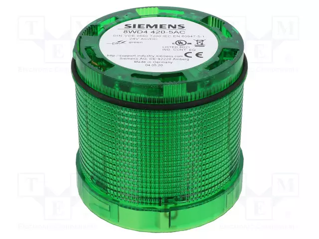 AUTOMATION MODULE: LIGHT SIGNALLER - VIHREÄ - LED - 24VDC - 24VAC - IP65 - Teollisuuden merkinantolaitteet - 8WD4420-5AC - 1