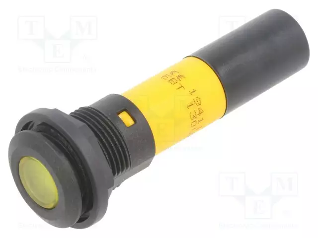 MERKKIVALO: LED - LITTEÄ - KELTAINEN - 130VDC - Ø16MM - Merkkivalot ja pienoislamput - 19411132DC - 1