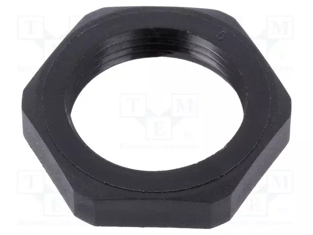 MUTTERI - PG16 - POLYAMIDI - UL94V-2 - MUSTA - KIERRE: PG - -40÷125°C - Läpivientikappaleiden mutterit - 6040050CC - 1