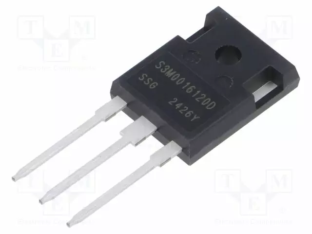 N-KANAVA MOSFET - SIC - UNI-POLAARINEN - 1,2KV - 85A - IDM: 250A - Transistorit - S3M0016120D-SMC - 1