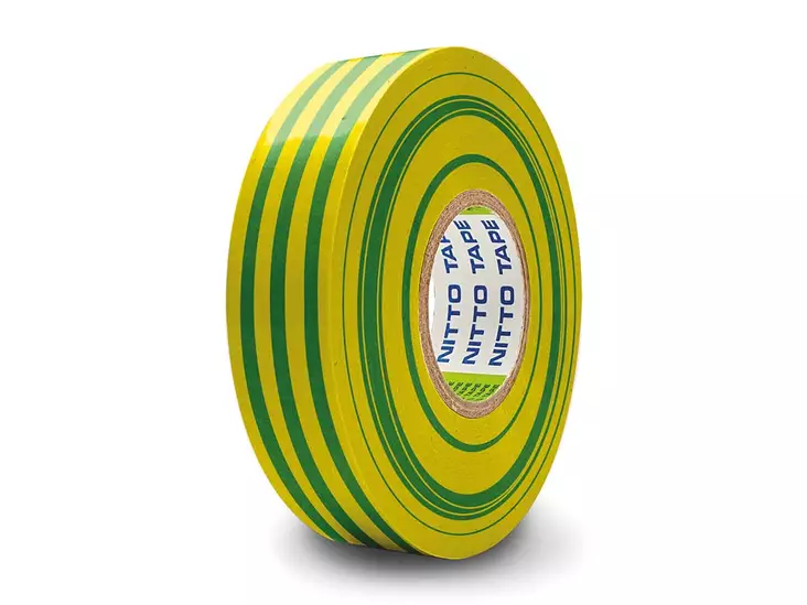 NITTO - INSULATION TAPE - GREEN/YELLOW - 19 mm x 10 m - Eristysteipit ja -nauhat - 1040N-VJPC - 1
