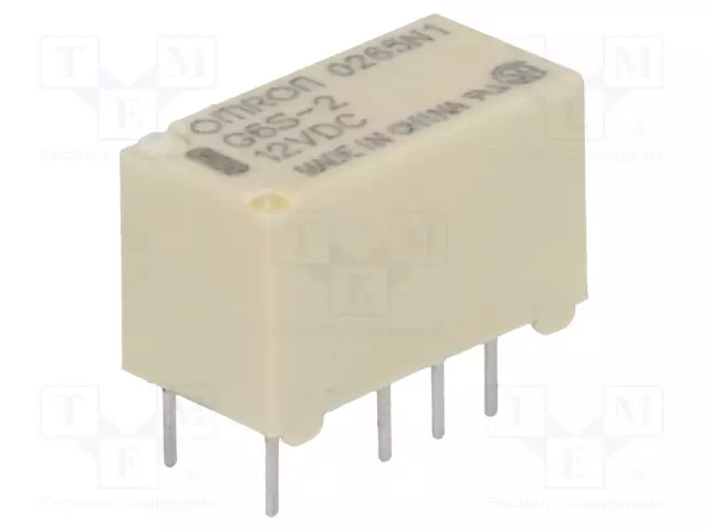 RELE - DPDT - UKELAN: 12VDC - IKOSKETINTEN MAX: 2A - Pienoisreleet - G6S-2-12DC - 1