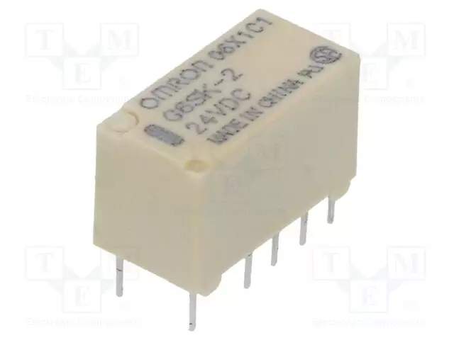 RELE - DPDT - UKELAN: 24VDC - IKOSKETINTEN MAX: 2A - Pienoisreleet - G6SK-2-24DC - 1