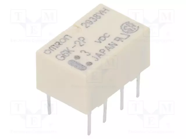 RELE - DPDT - UKELAN: 3VDC - IKOSKETINTEN MAX: 1A - Pienoisreleet - G6K-2P-3DC - 1