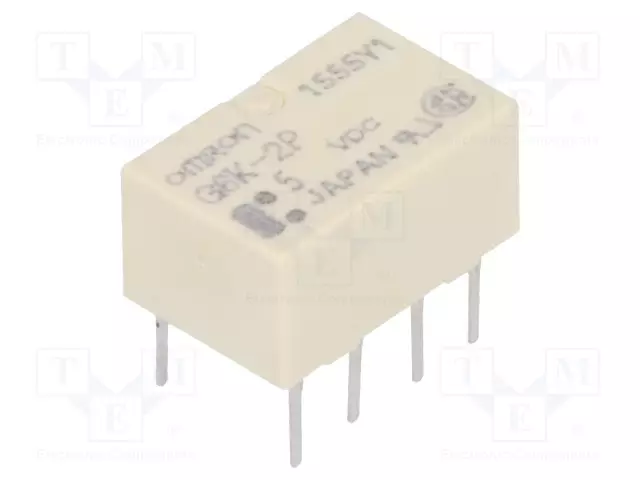 RELE - DPDT - UKELAN: 5VDC - IKOSKETINTEN MAX: 1A - Pienoisreleet - G6K-2P-5DC - 1