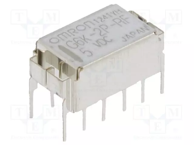 RELE - DPDT - UKELAN: 5VDC - IKOSKETINTEN MAX: 1A - Pienoisreleet - G6K-2P-RF-5DC - 1
