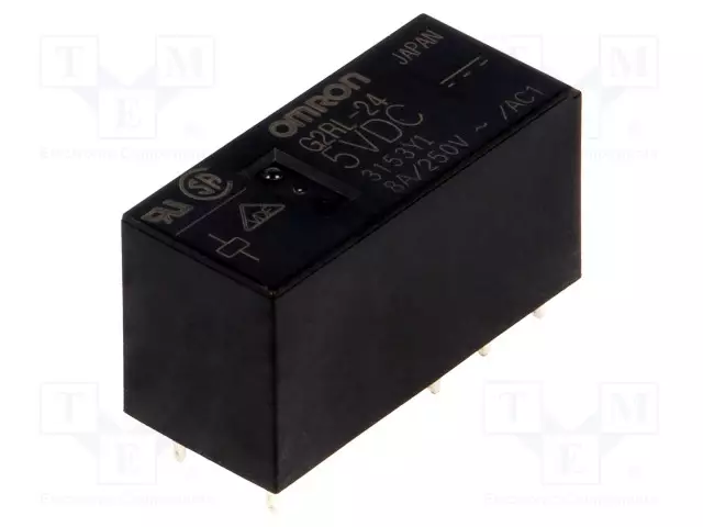 RELE - DPDT - UKELAN: 5VDC - IKOSKETINTEN MAX: 8A - Pienoisreleet - G2RL-24-5DC - 1