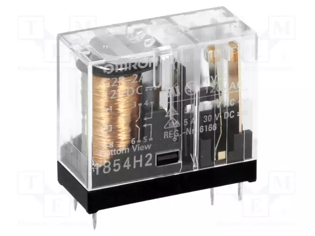 RELE - DPST-NO - UKELAN: 12VDC - 5A/250VAC - G2R - Pienoisreleet - G2R-2A-12DC - 1