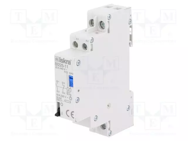 RELE: ASENNUS-BISTABIILI,PULSSI-NC + NO - UKELAN: 24VAC - BI - 25A - Asennusreleet - BI225-1124VAC - 1