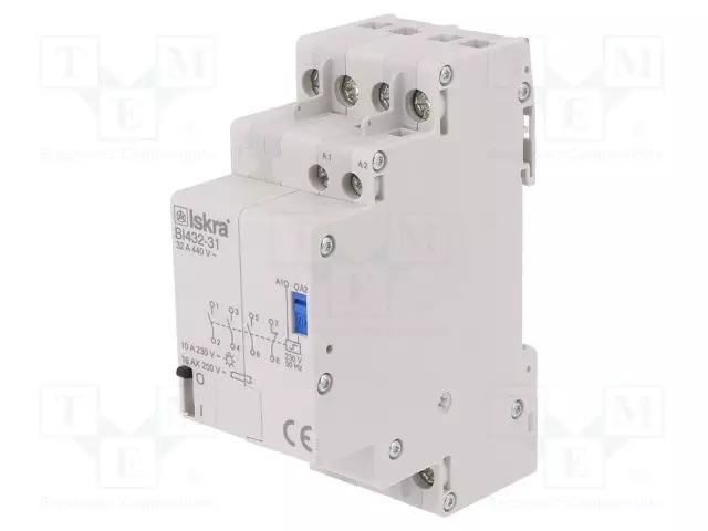 RELE: ASENNUS-BISTABIILI,PULSSI-NC + NO X3 - UKELAN: 230VAC - Asennusreleet - BI432-31230VAC - 1