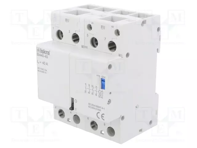RELE: ASENNUS-BISTABIILI,PULSSI-NO X4 - UKELAN: 230VAC - BI - 40A - Asennusreleet - BI440-40230VAC - 1