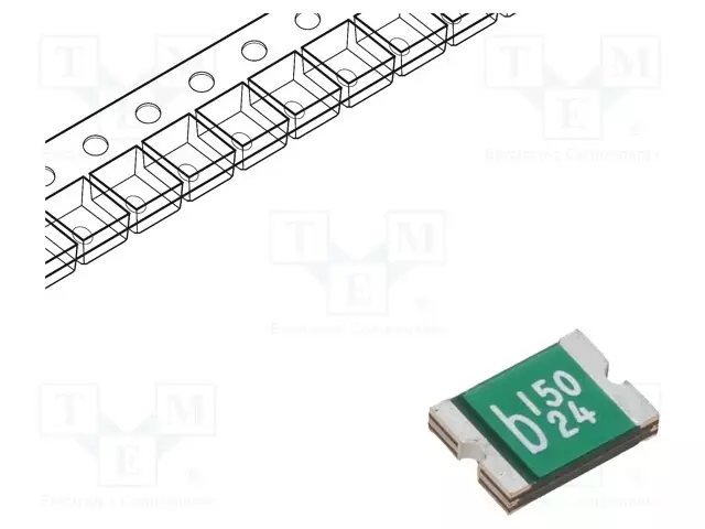 SULAKE: POLYMEERISULAKE PTC - 1,5A - IMAX: 100A - SMD - 0ZCG - 1812 - PTC sulakkeet - 0ZCG0150BF2C - 1