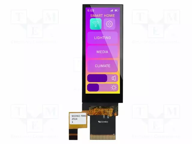 TFT NÄYTTÖ - 2,9" - 376X960 - VALAISTUS: LED - KOOT: 32,6X78,7X3,78MM - TFT-näytöt - NHD-2.9376960AF-AC - 1