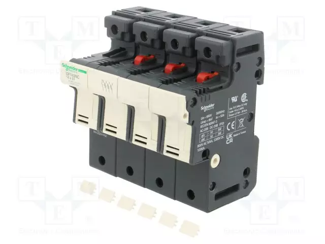 VAROKEPESÄ - 14X51MM - DIN-KISKOLLE - 50A - 690V - NAVAT: 3+N - Sulakepitimet - DF143NC - 1