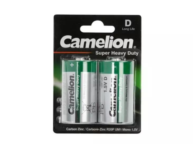 ZINC CARBON D / R20 1.5V-8000mAh (2pcs/bl) replaces 3720 , UM1 - Sinkkihiiliparistot - R20C - 1