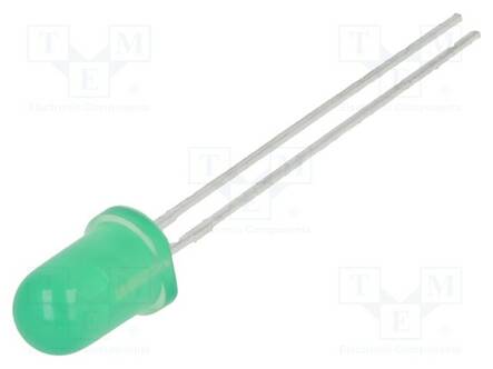 LED - VIHREÄ - 5MM - 30MCD - 60° - ETUOSA: KUPERA - 2,2÷2,6VDC - -40÷85°C - Pyöreät LEDit - SSL-LX5093LGD - 1