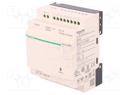 OHJELMOITAVA RELE - IN: 8 - ANALOG.-SYÖTÖT: 4 - OUT: 4 - ZELIO LOGIC - Ohjelmoitavat releet - SR2E121BD - 1