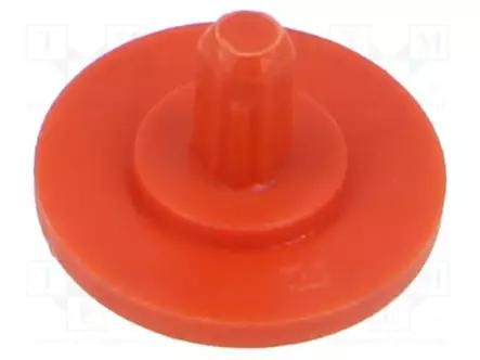 NUPPI - KIERTONUPPI,ILMAISINTEN KANSSA - PUNAINEN - MUOVI - 9,5X1MM - Potentiometrien nupit - 5039RED - 2
