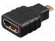 HDMI ADAPTERI -PISTORASIA,MICRO HDMI PISTOKE - MUSTA - HDMI, DVI, DisplayPort johdot - HDMI-HDMI-D - 1