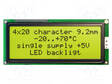 LCD NÄYTTÖ - AAKKOSNUMEERINEN - STN POSITIVE - 20X4 - KELTAVIHREÄ - Aakkosnumeeriset LCD-näytöt - EAW204-BNLED - 1