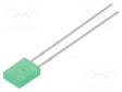 LED - VIHREÄ - SUORAKULMA- 2X5X7MM - 10MCD - 110° - ETUOSA: LITTEÄT - Suorakulmaiset LEDit - SSL-LX2573GD - 1