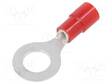 RENGASLIITIN - M6 - Ø: 6,4MM - 0,3÷1,65MM2 - PURISTETTAVA - Eristetyt liittimet - TMEX1.25-6-RED - 1