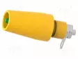 LABORATORY CONNECTOR: 4MM BANANA - PLUG - 36A - KELTAINEN-VIHREÄ - 44.8MM - Banaaniliittimet 4mm - PJP3284-MD - 1