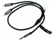 KAAPELI - JACK 3,5MM 3PIN PISTOKE,RCA-PISTOKE X2 - 0,5M - MUSTA - Muut audio-videokaapelit - BCFBD - 1
