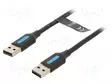KAAPELI - USB 2.0 - USB A PISTOKE,MOLEMMIN PUOLIN - NIKKELÖITY - USB kaapelit ja adapterit - COJBD - 1