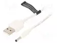 KAAPELI - USB A PISTOKE,DC 3,5/1,35 LIITIN - VALKOINEN - 0,5M - DC virtakaapelit - CEXWD - 1