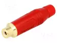 LIITIN: RCA - PISTOKE - NAARAS - SUORA - JUOTETTAVA - PUNAINEN - 3÷7MM - RCA liittimet - ACJR-RED - 1
