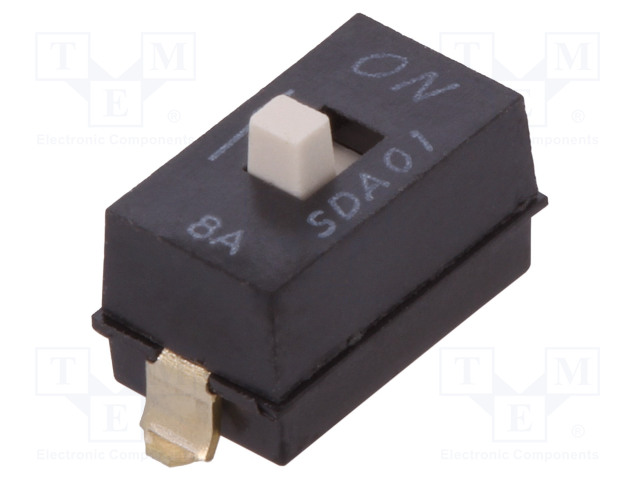 DIP-KYTKIN - NAPOJEN MÄÄRÄ: 1 - OFF-ON - 0,025A/24VDC - AS: 2 - DIP kytkimet - SDA01H1SBD - 1