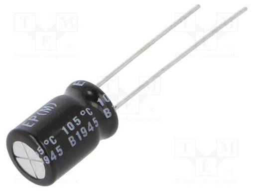 ELEKTROLYYTTIKONDENSAATTORI - BIPOLAARINEN - THT - Elektrolyyttikondensaattorit - pysty - UEP1E101MPD1TD - 1