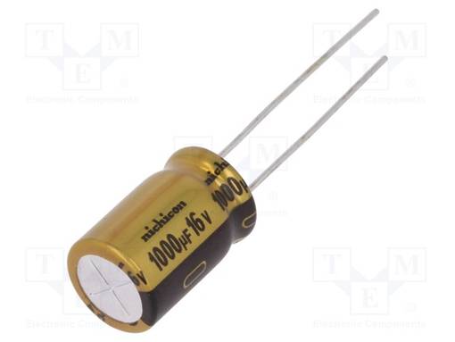 ELEKTROLYYTTIKONDENSAATTORI - THT - 1000UF - 16VDC - Bipolaarikondensaattorit - UFW1C102MPD - 1