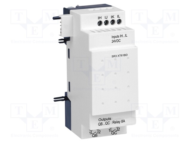 AUTOMATION MODULE: EXTENSION - IN: 4 - OUT: 2 - OUT 1: RELAY - 24VDC - Ohjelmoitavat releet - SR3XT61BD - 1