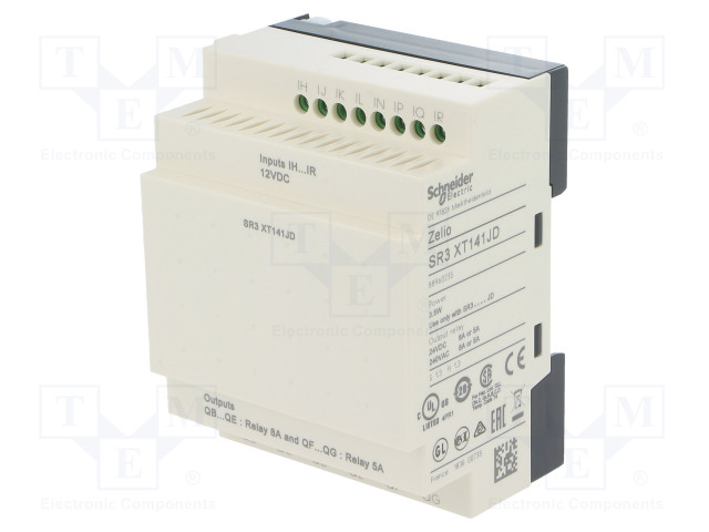 AUTOMATION MODULE: EXTENSION - IN: 8 - OUT: 6 - OUT 1: RELAY - 12VDC - Ohjelmoitavat releet - SR3XT141JD - 1