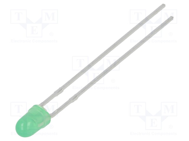 LED - VIHREÄ - 2,9MM - 180MCD - 40° - ETUOSA: KUPERA - 2,1÷2,5VDC - 75MW - Pyöreät LEDit - SSL-LX3044SUGD - 1