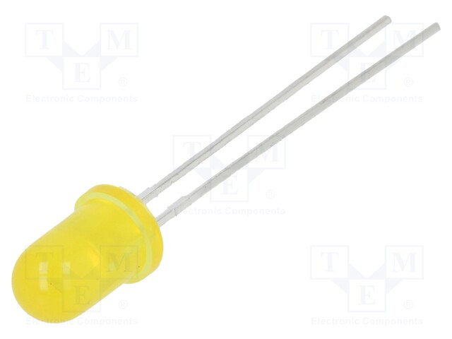 LED - KELTAINEN - 5MM - 30MCD - 60° - ETUOSA: KUPERA - 2,1÷2,5VDC - 105MW - Pyöreät LEDit - SSL-LX5093YD - 1