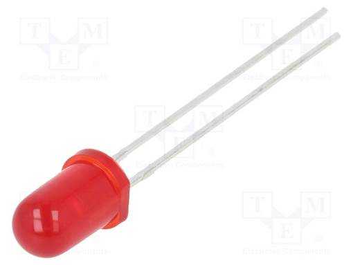 LED - PUNAINEN - 5MM - 700MCD - 60° - ETUOSA: KUPERA - 2÷2,5VDC - -40÷85°C - Pyöreät LEDit - SSL-LX5093SID - 1