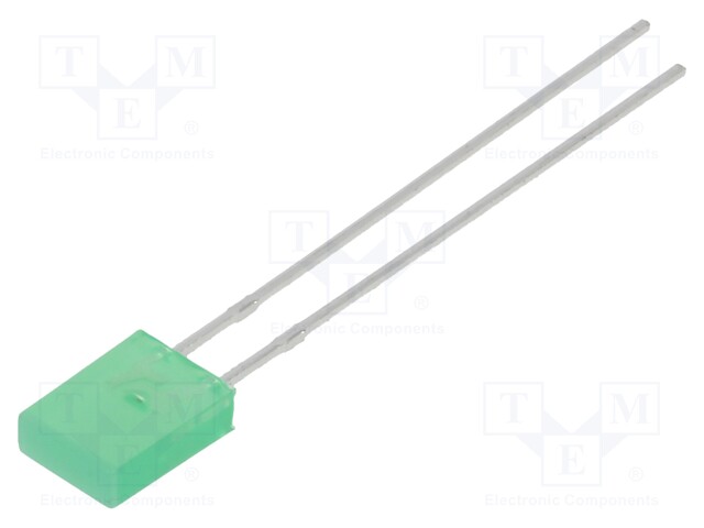 LED - VIHREÄ - SUORAKULMA- 2X5X7MM - 10MCD - 110° - ETUOSA: LITTEÄT - Suorakulmaiset LEDit - SSL-LX2573GD - 1