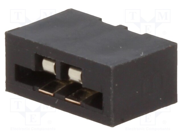 LIITIN: FFC/FPC - SUORA - PIN: 2 - NON-ZIF - THT - TINATTUOHM - 2,54MM - FFC/FPC liittimet rasteri 2,54mm - DS1020-02ST1D - 1