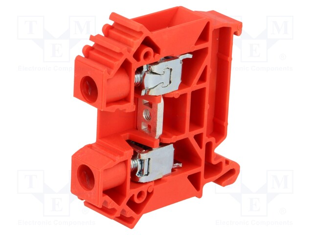 LIITIN: KISKO-0,5÷16MM2 - NAVAT: 1 - PURISTIMET: 2 - PUNAINEN - TS35 - Kiskoliittimet - ZUG-10-RD - 1